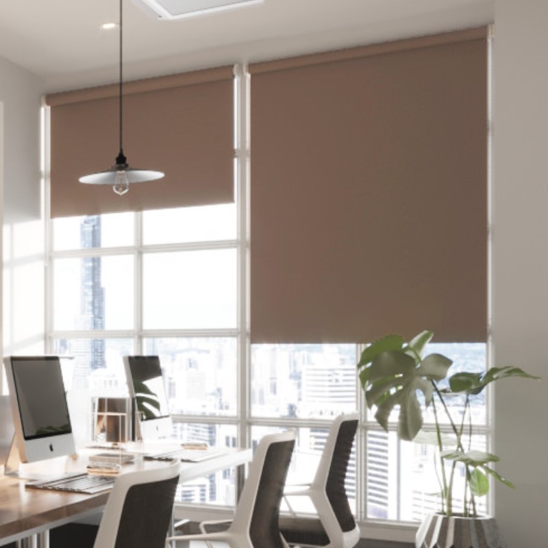 Commercial FR Dimout Chocolate Premium XL Roller Blind