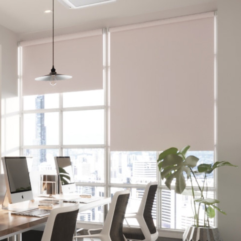Commercial FR Dimout Dusty Pink Premium XL Roller Blind
