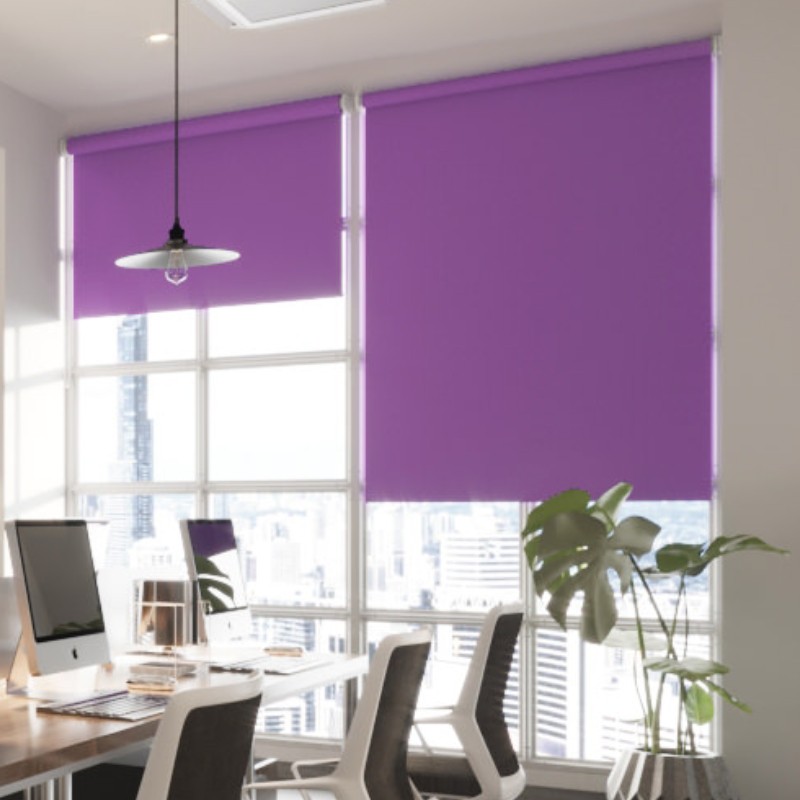 Commercial FR Dimout Plum Premium XL Roller Blind