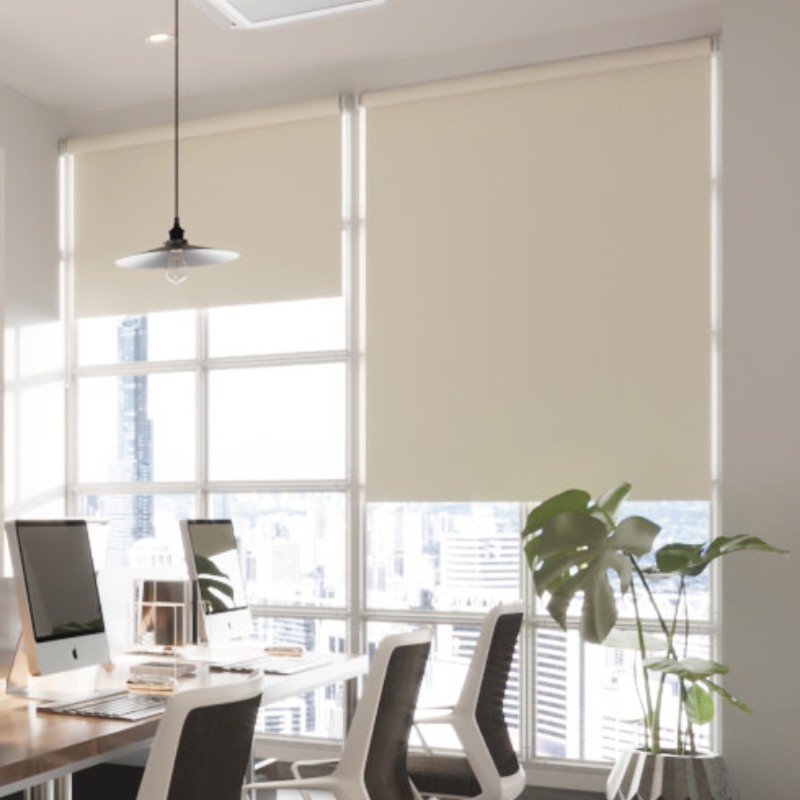 Commercial FR Dimout Sesame Premium XL Roller Blind