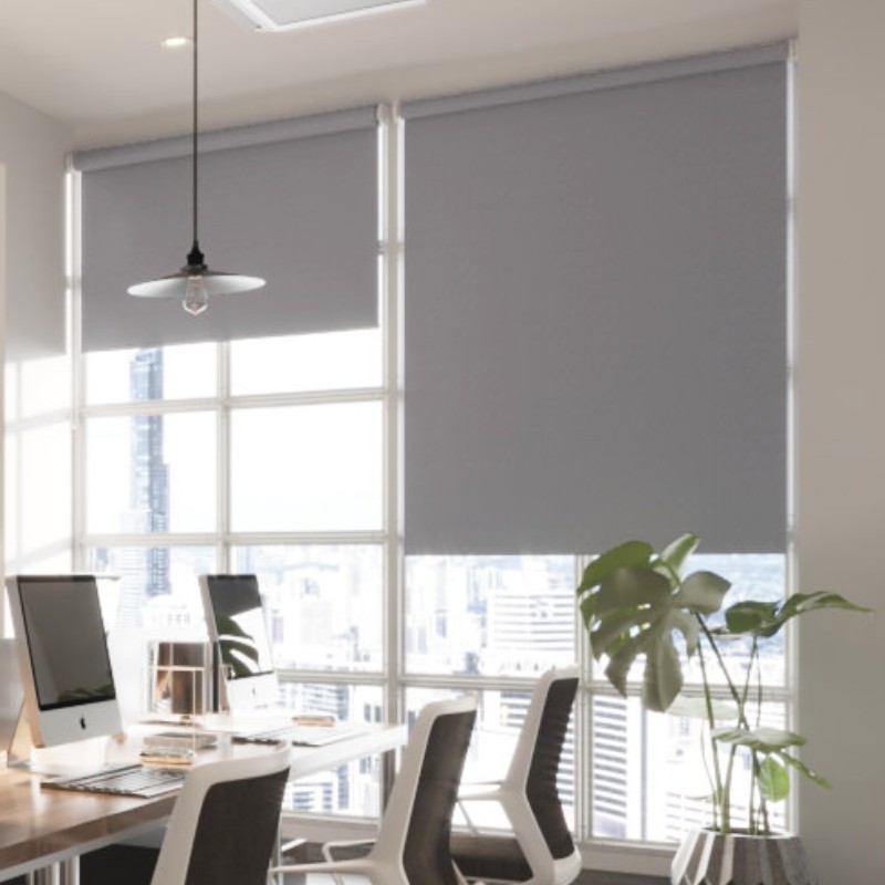 Commercial FR Dimout Smokey Mauve Premium XL Roller Blind