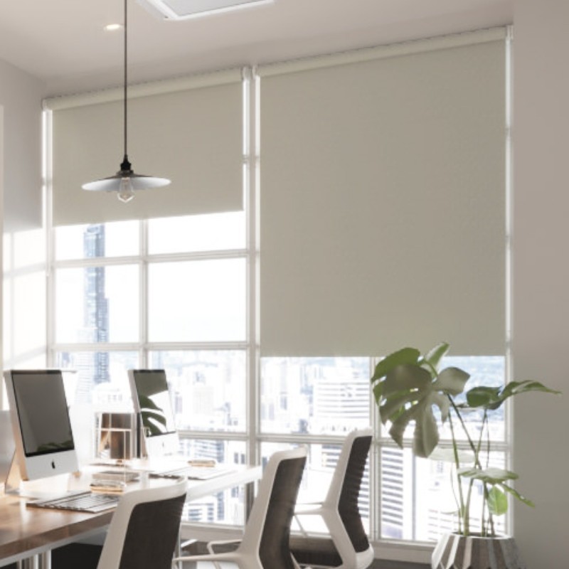 Commercial FR Dimout Stone Premium XL Roller Blind