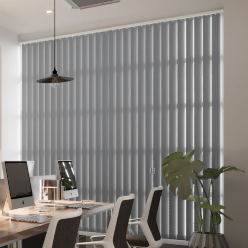 Commercial FR Ash Dimout Vertical Blind