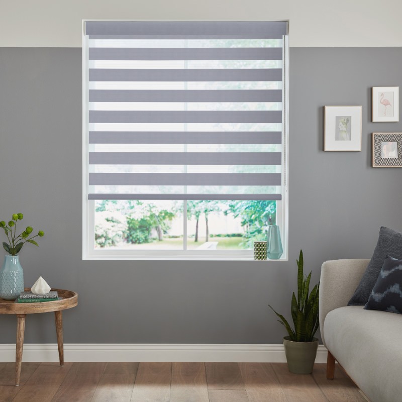 Morston Smokey Blue Dimout Day & Night Blind