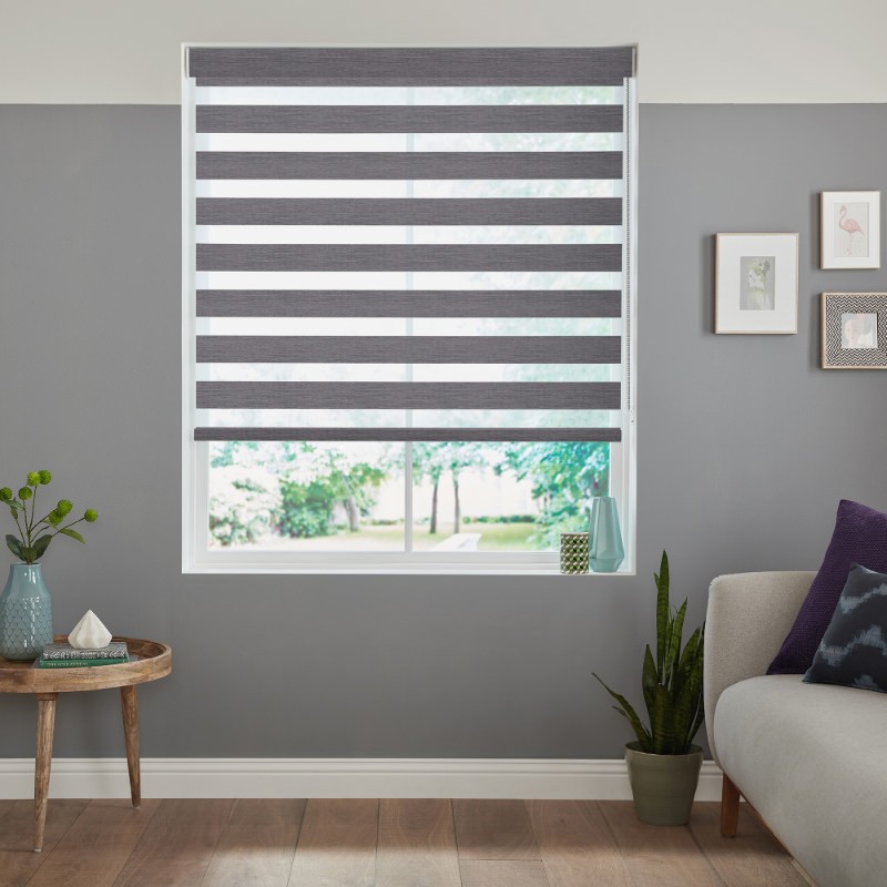 Sidestrand Charcoal Dimout Day & Night Blind