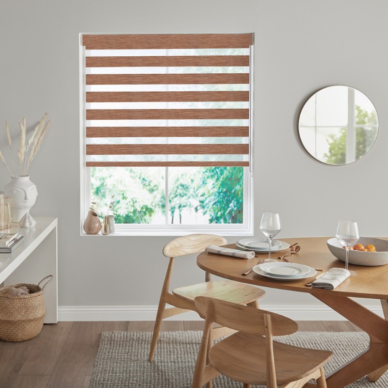 Hoveton Teak Dimout Day & Night Blind
