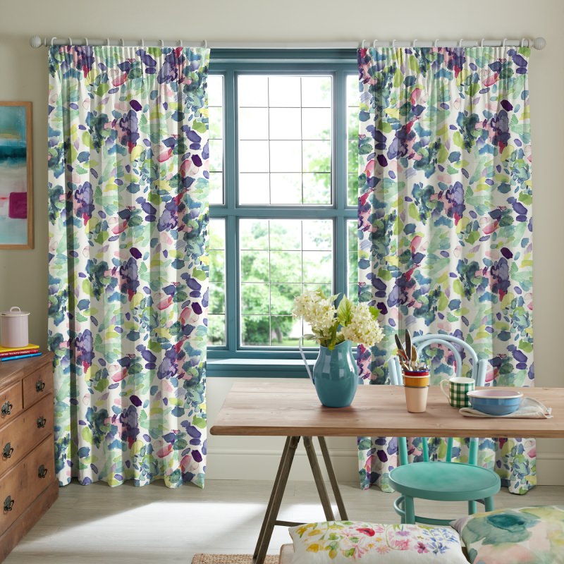 Bluebellgrey Palette Spring Purple Geometric Curtains