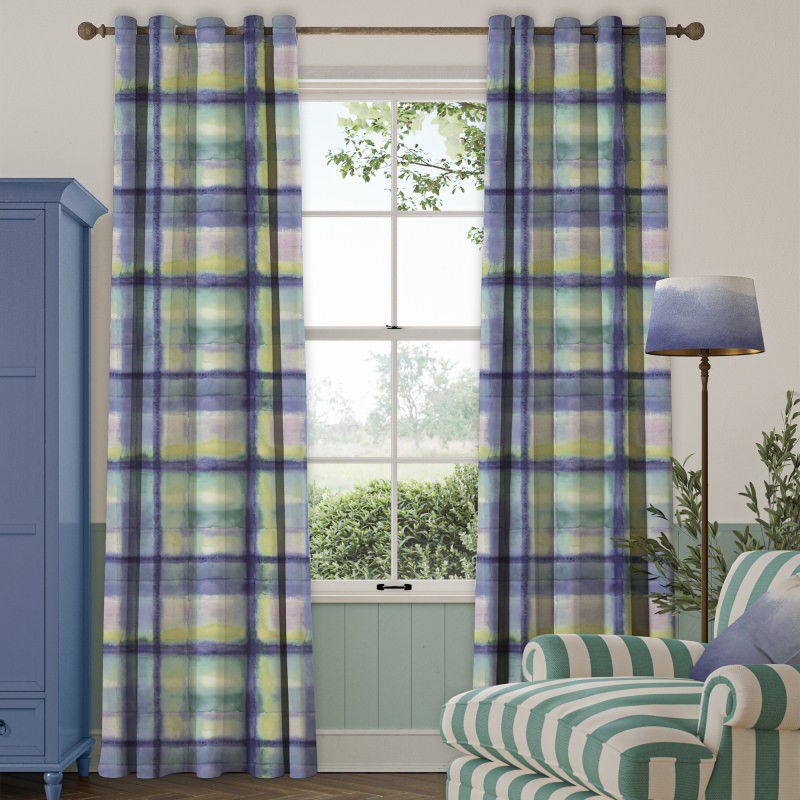 Bluebellgrey Tartan Heather Purple Check Curtains