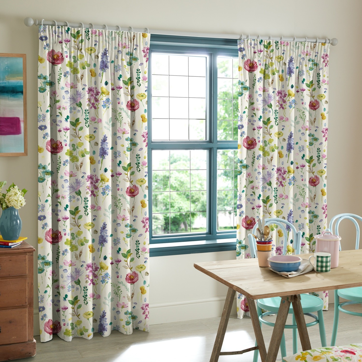 bluebellgrey tetbury spring purple floral curtains