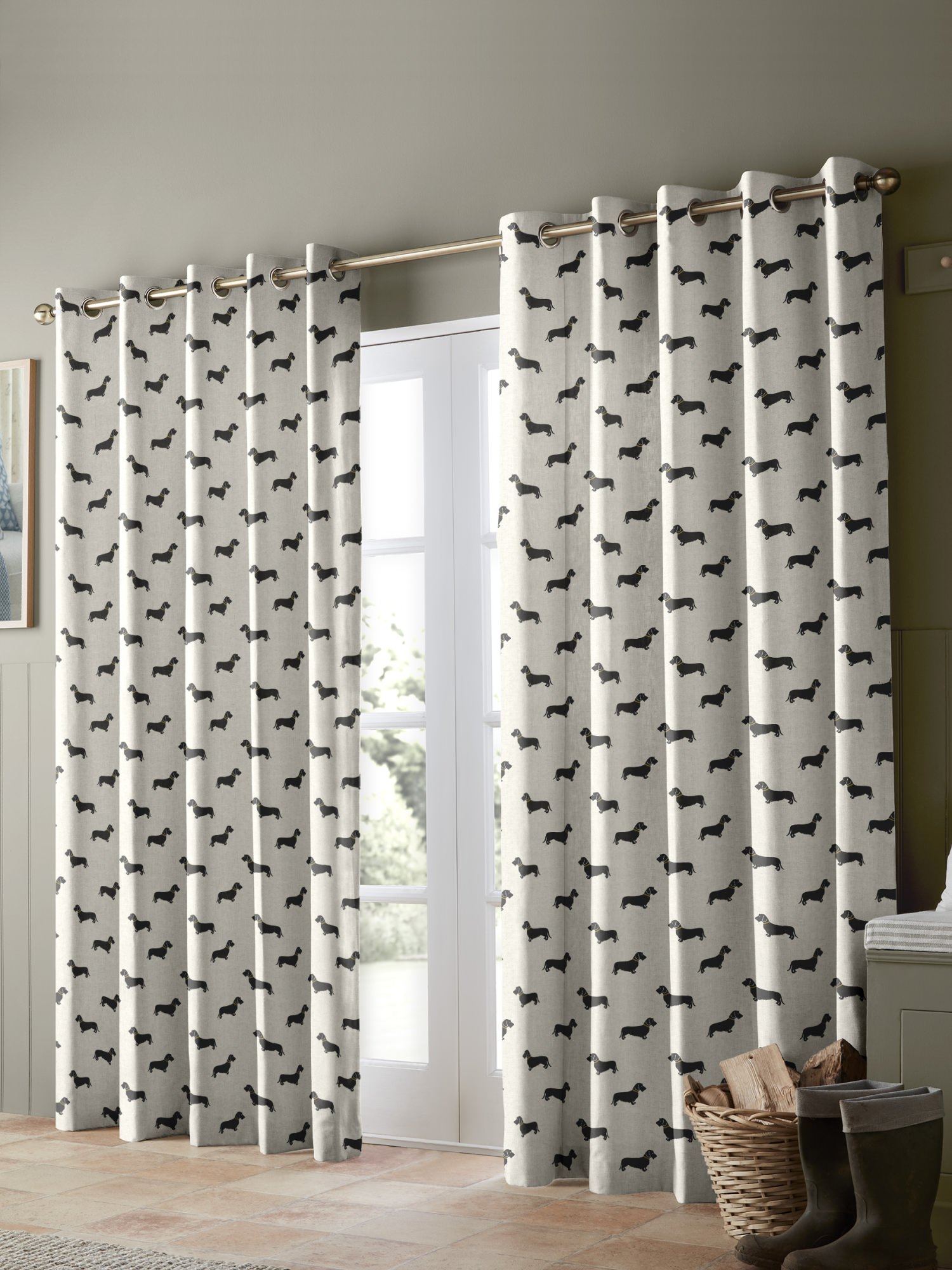emily bond basil pebble curtains