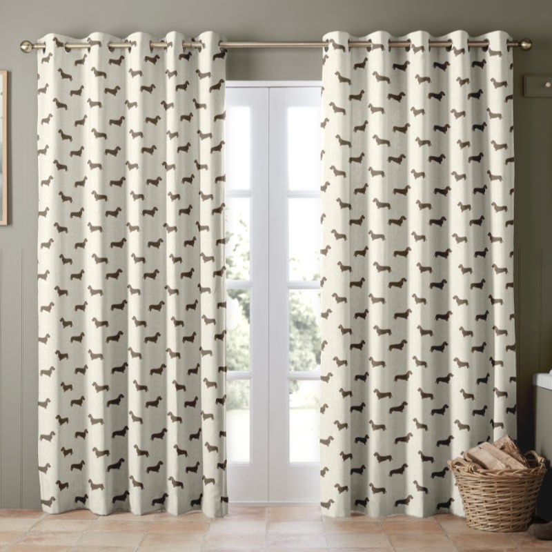 Emily Bond Basil Stone Curtains