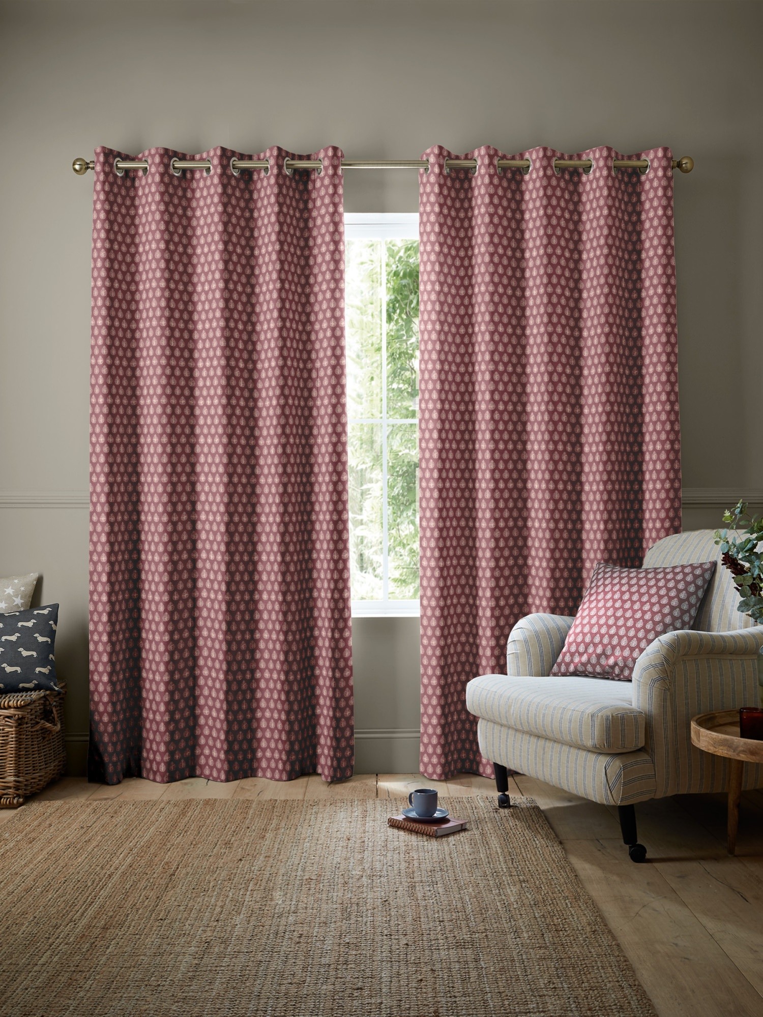 emily bond jaipur raspberry curtains