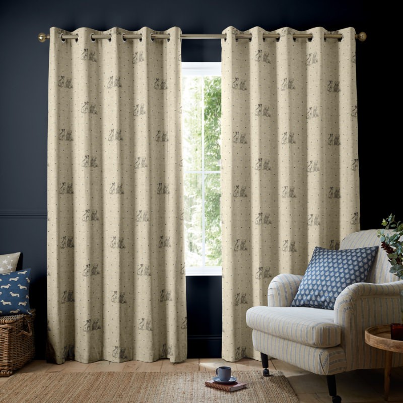 Emily Bond Millie Indigo Curtains