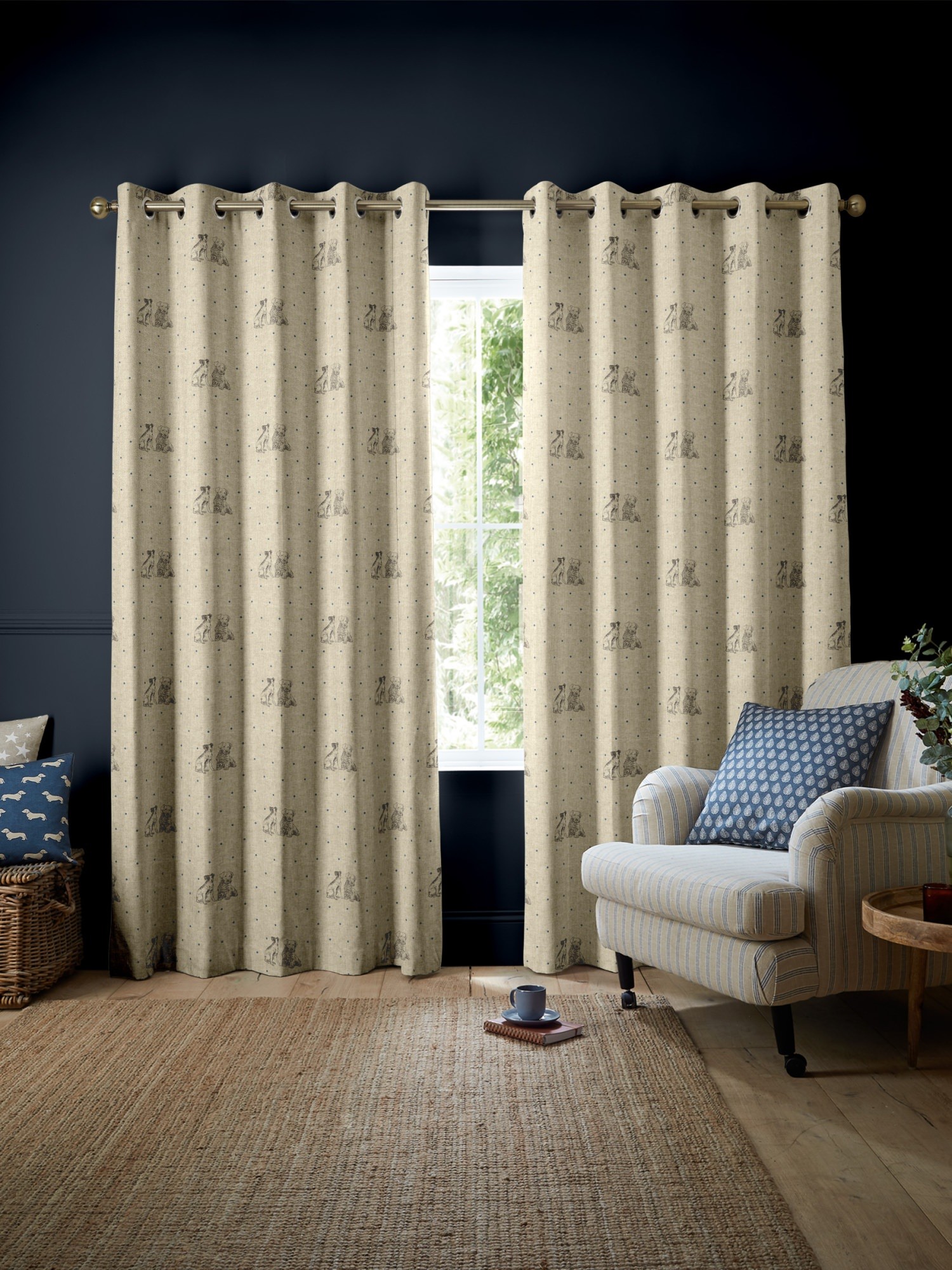 emily bond millie indigo curtains