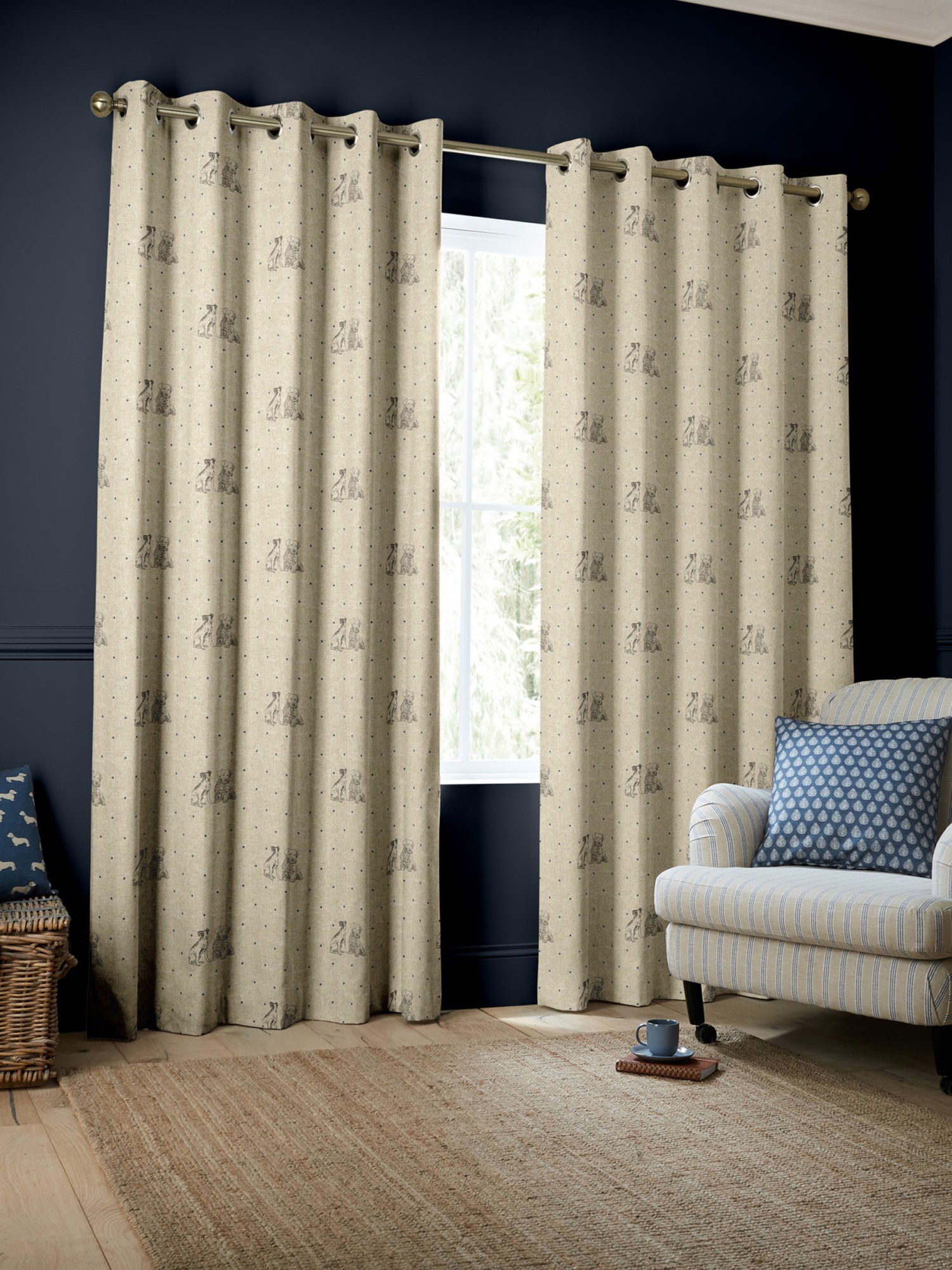 emily bond millie indigo curtains