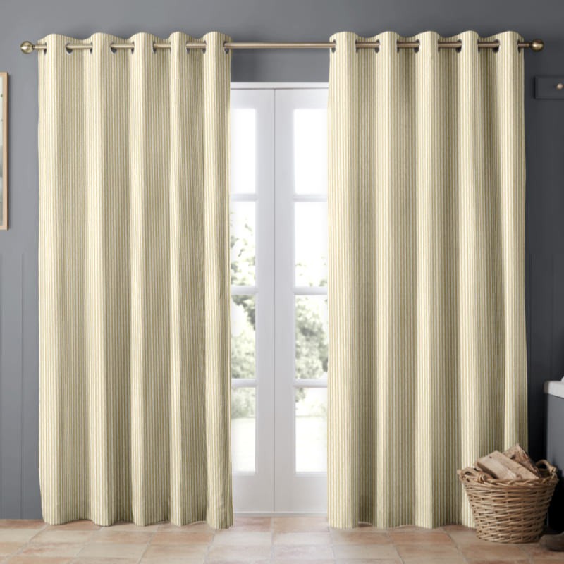 Emily Bond Oscar Stripe Gold Curtains