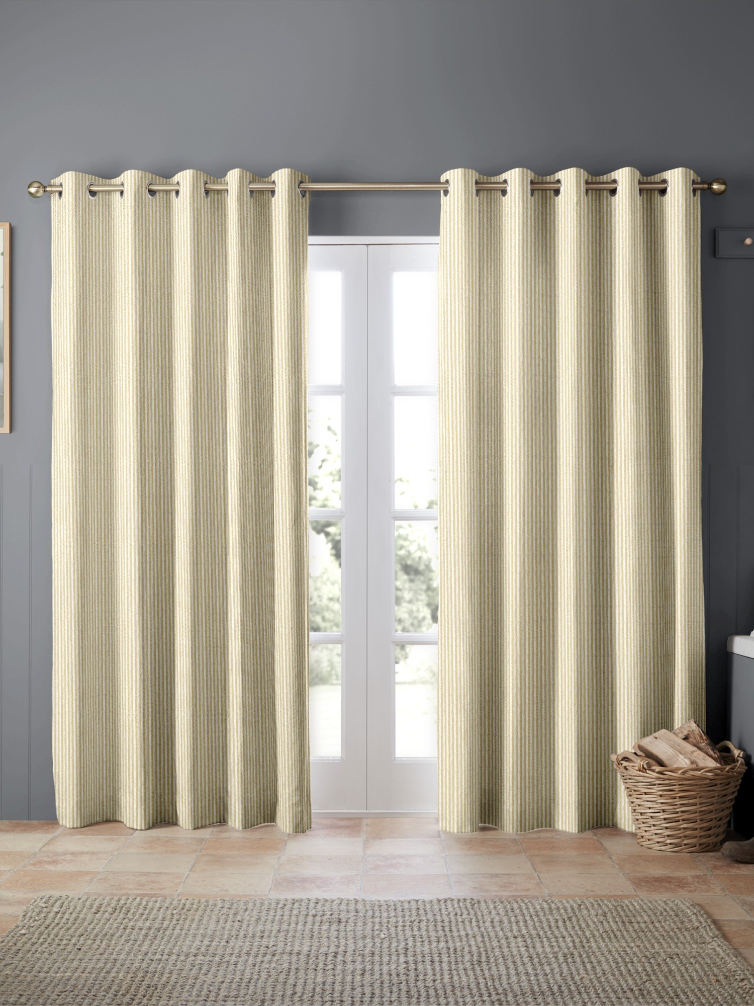 emily bond oscar stripe gold curtains