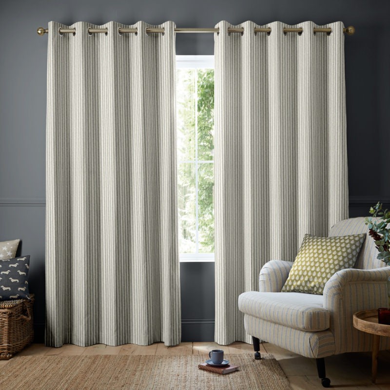Emily Bond Oscar Stripe Pebble Curtains