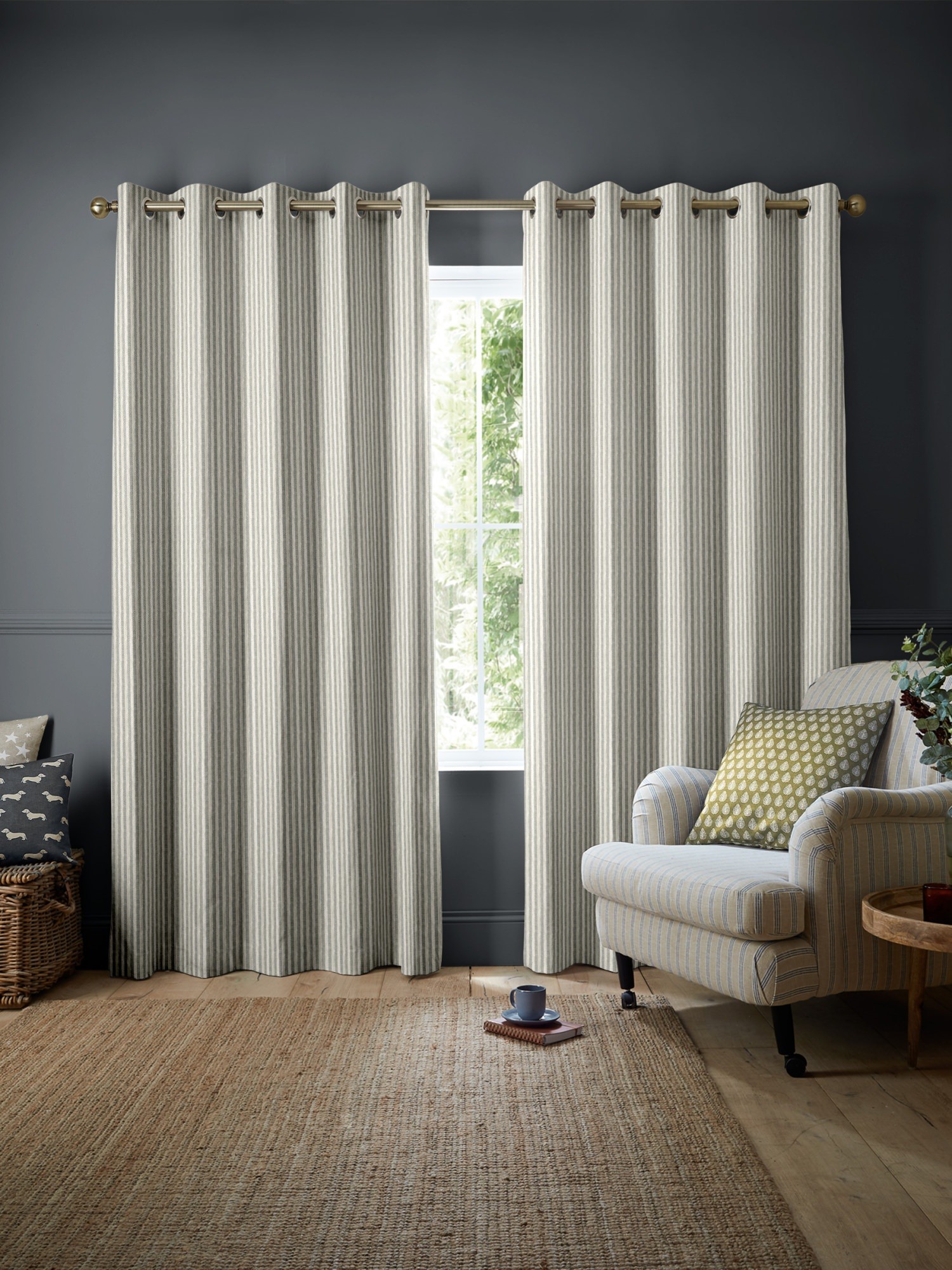 emily bond oscar stripe pebble curtains