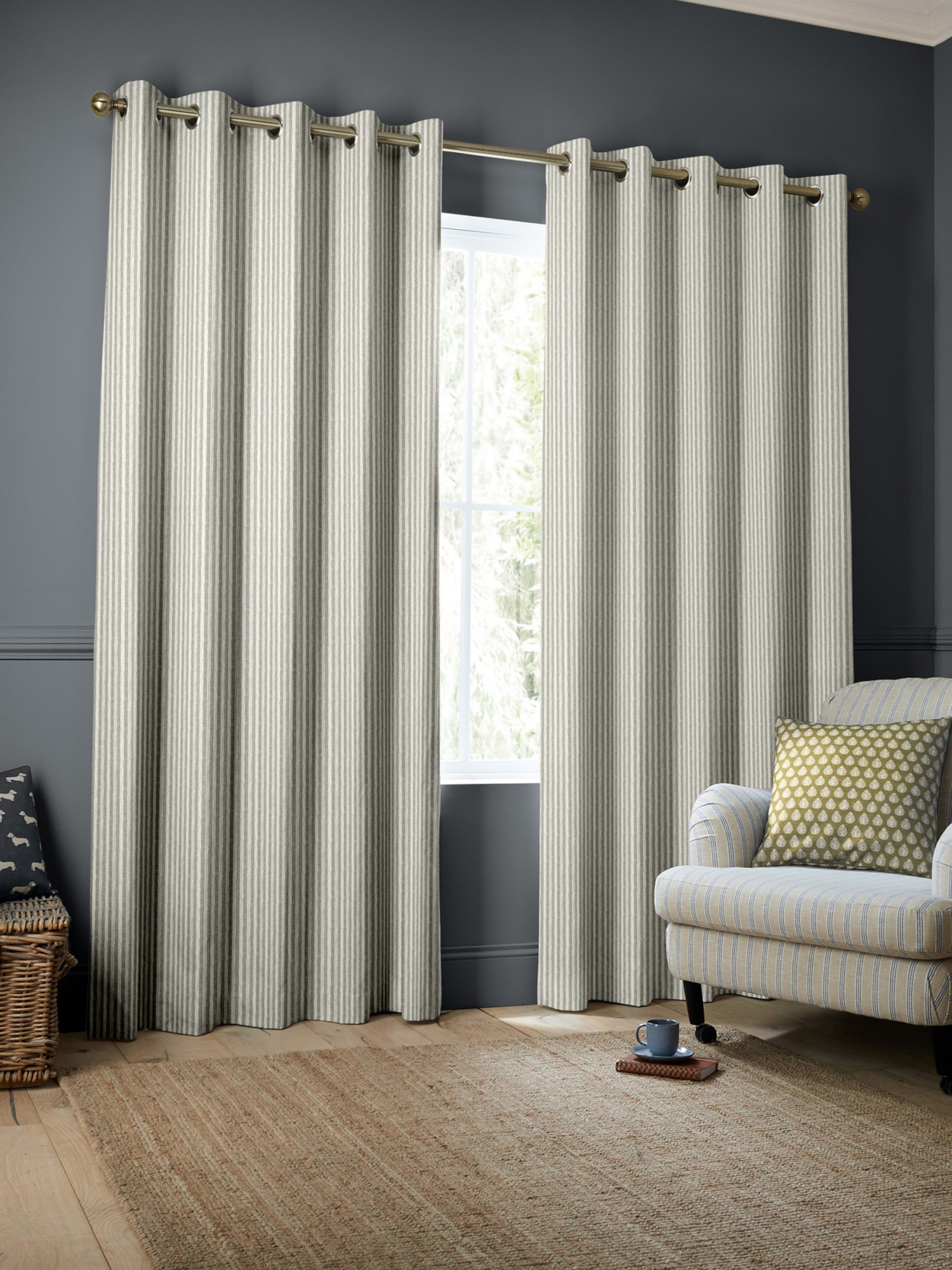 emily bond oscar stripe pebble curtains