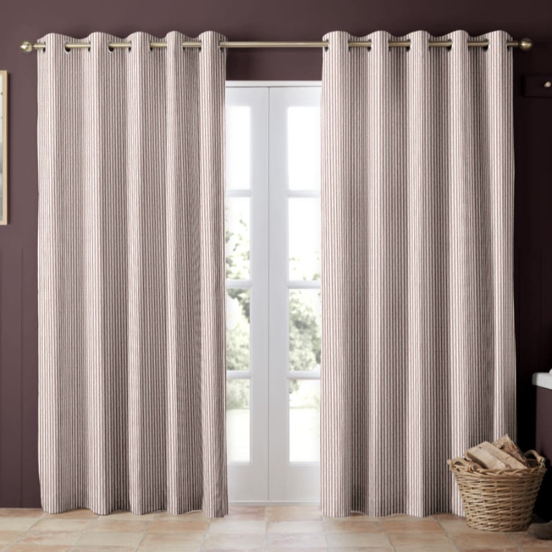 Emily Bond Oscar Stripe Raspberry Curtains