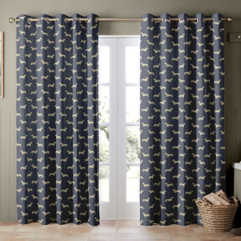 Emily Bond Peggy Indigo Curtains