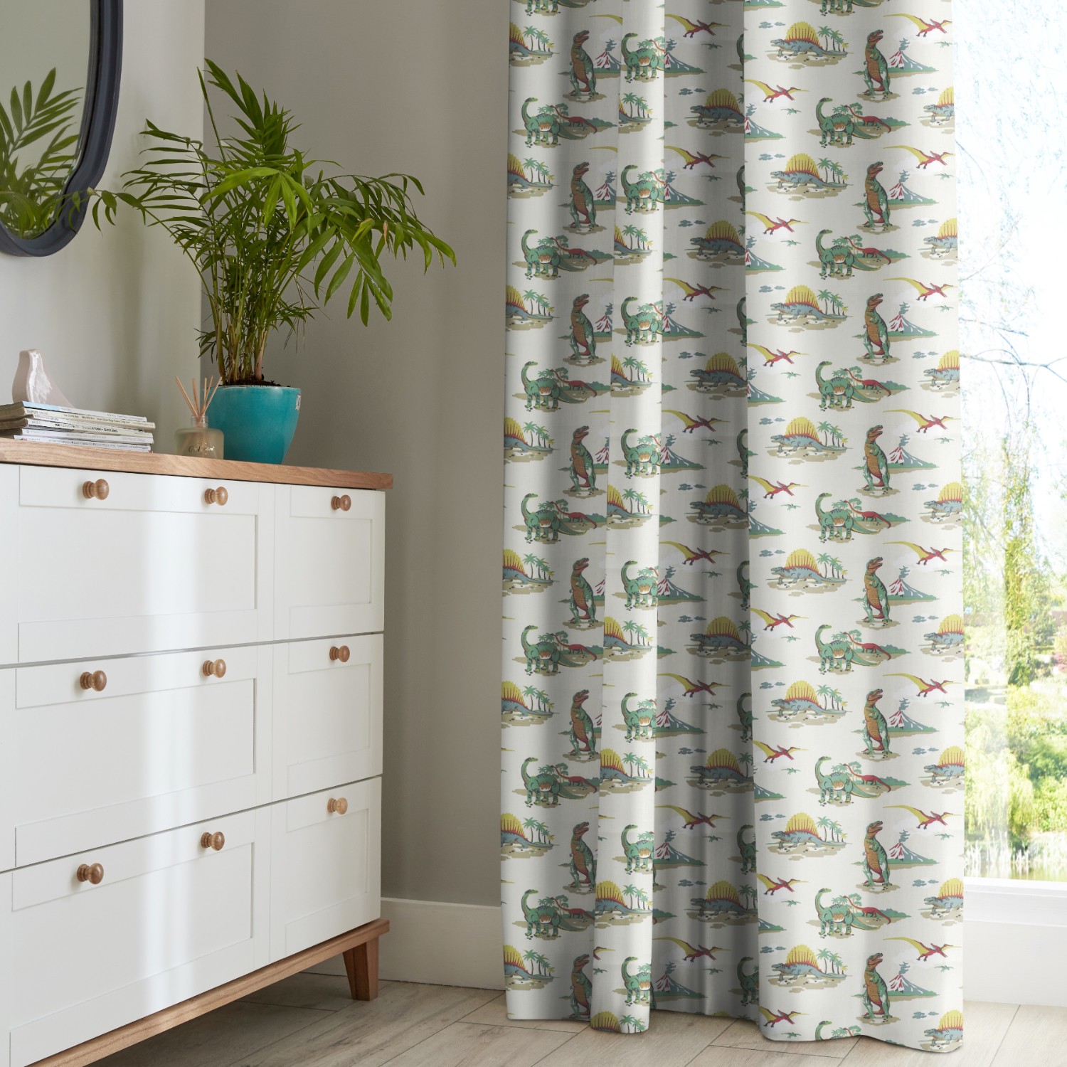 cath kidson dino patterned curtains