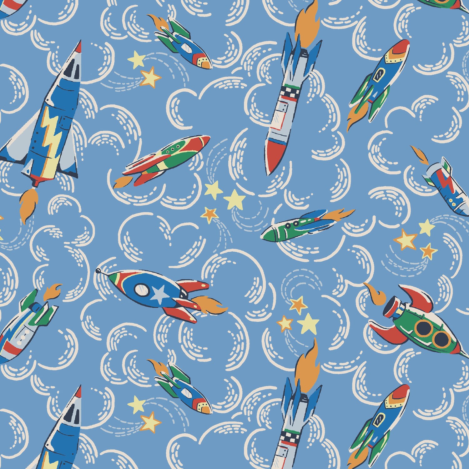 cath kidson rocket mid blue curtains