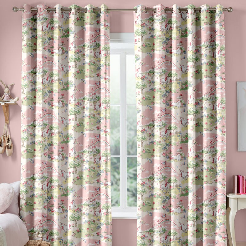 Cath Kidson Magical Scenic Pink Curtains