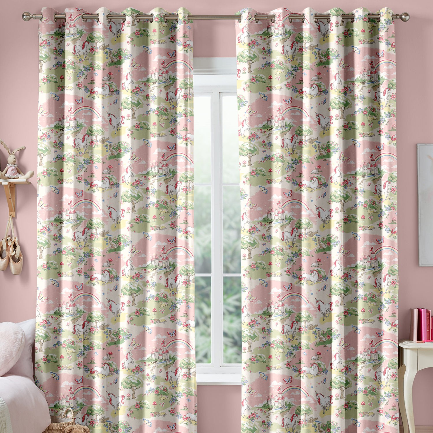 cath kidson magical scenic pink curtains