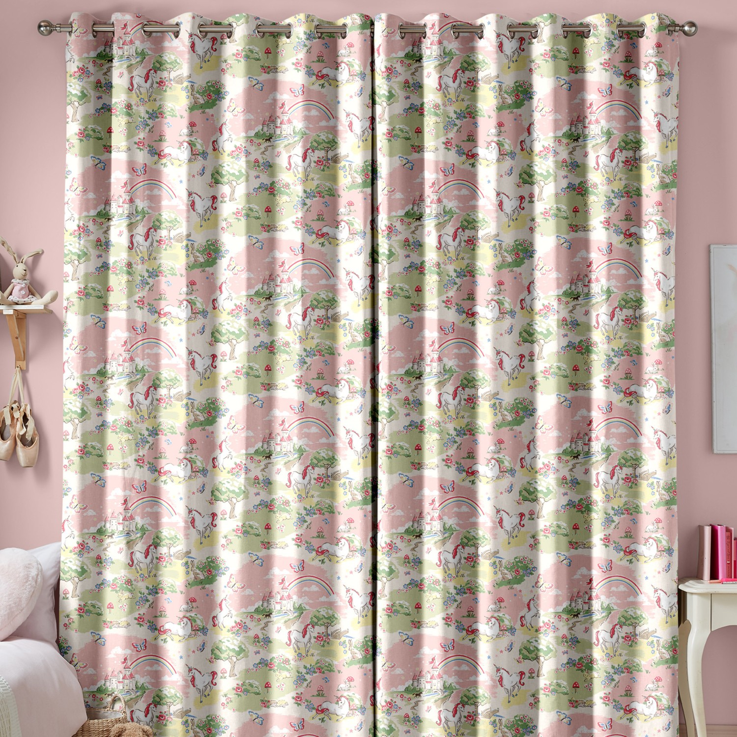 cath kidson magical scenic pink curtains