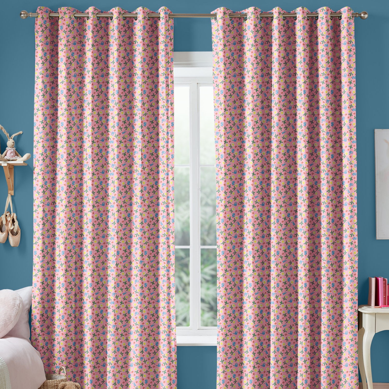cath kidson petal flower ditsy pink curtains