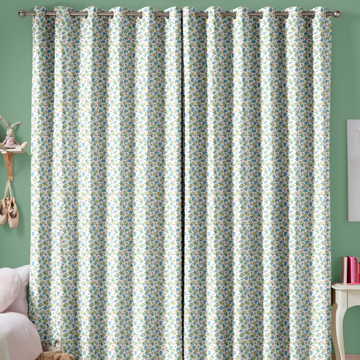 cath kidson petal flower ditsy cream curtains