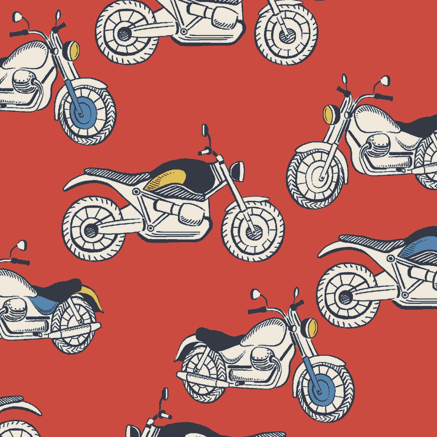 cath kidson kids motorbikes red curtains