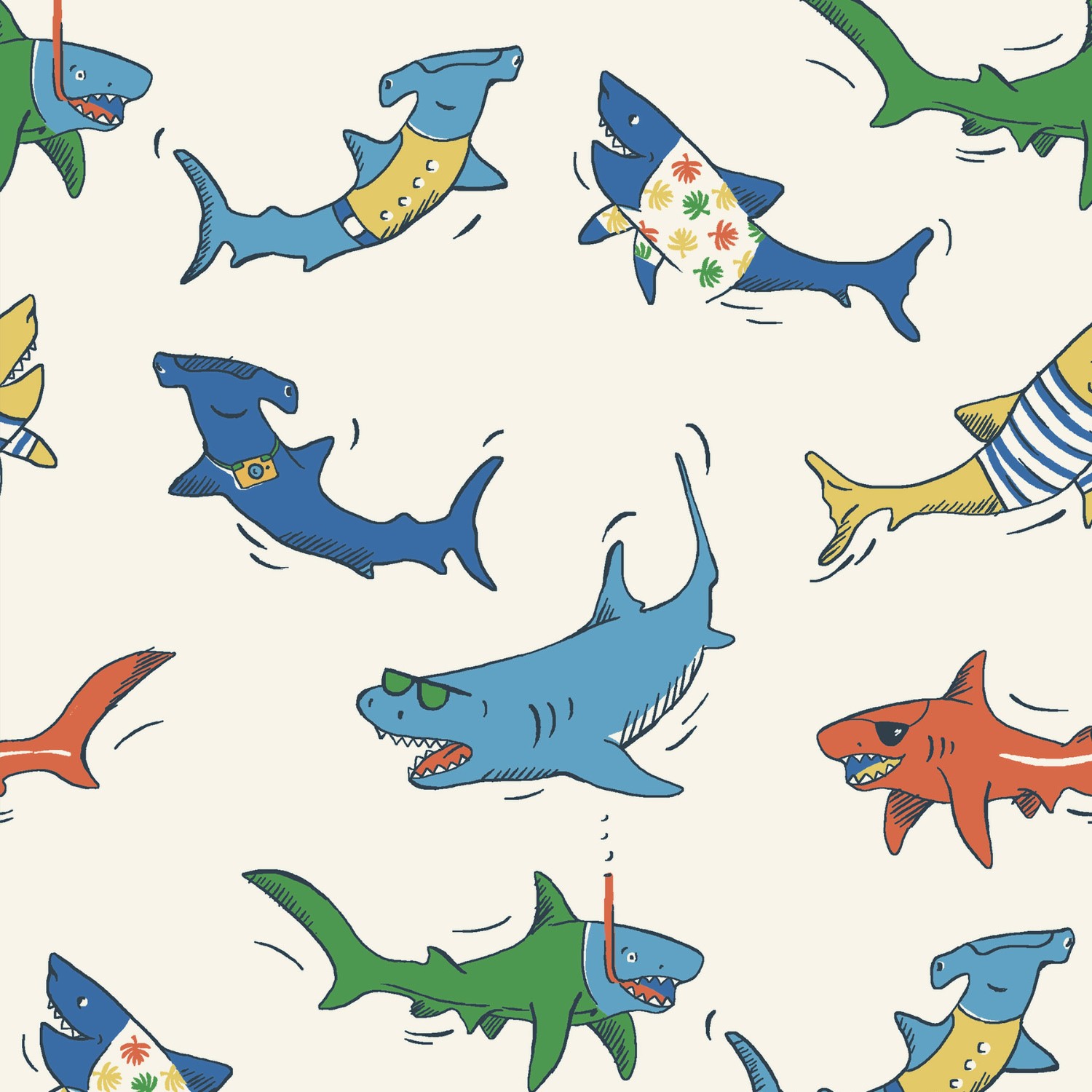 cath kidson summer sharks cream curtains