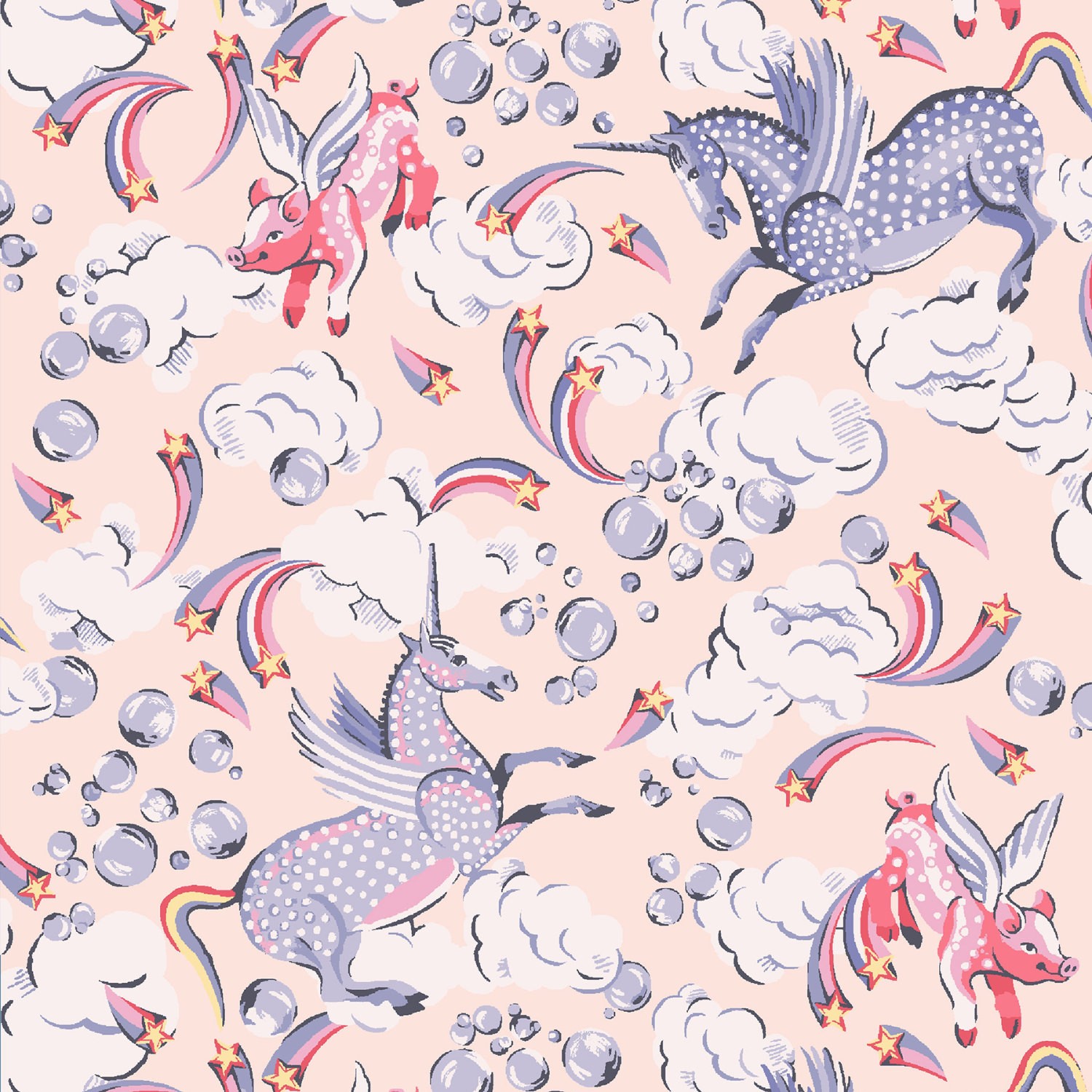 cath kidson unicorn pink curtains