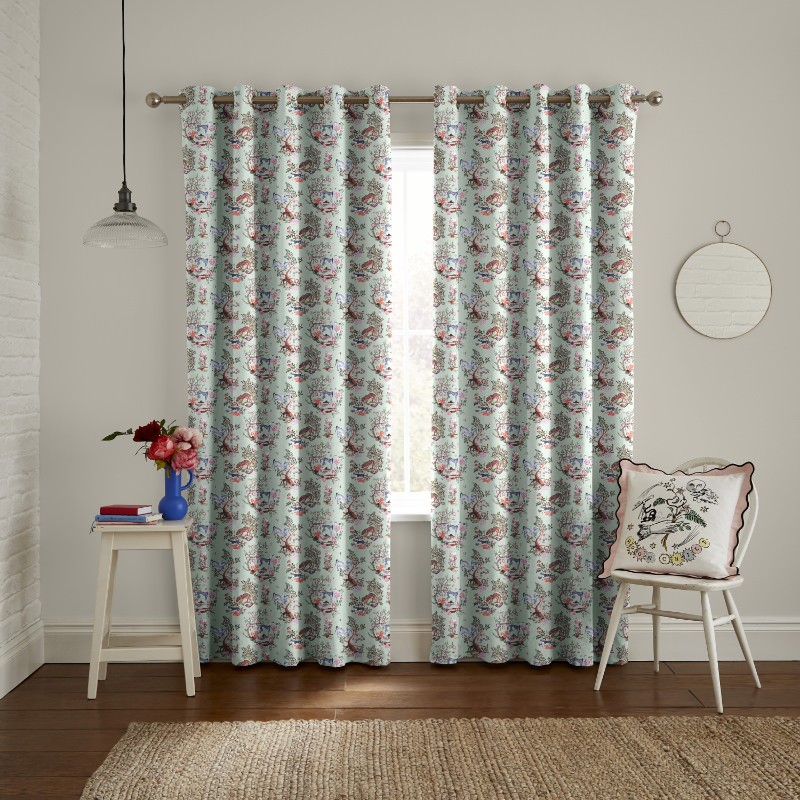 Cath Kidson Magical Kingdom Mint Curtains