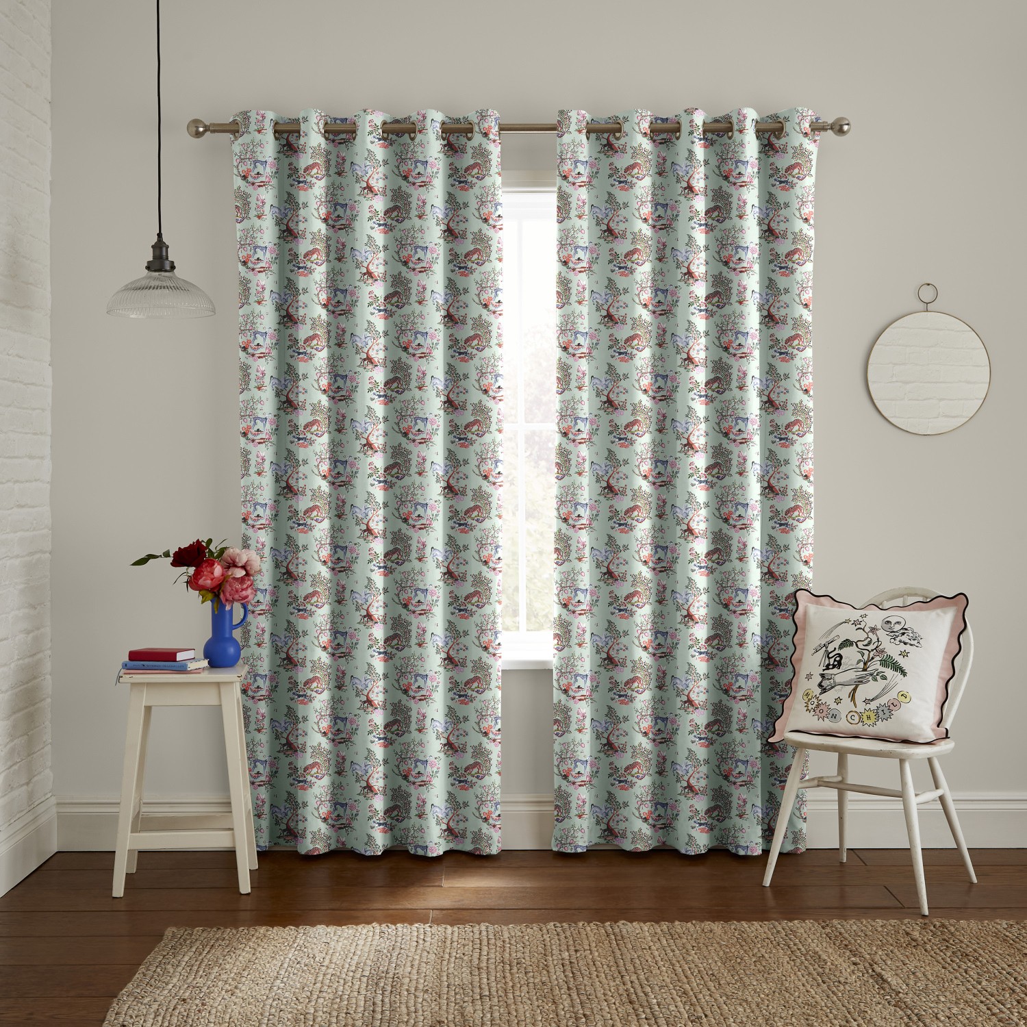 cath kidson magical kingdom mint curtains