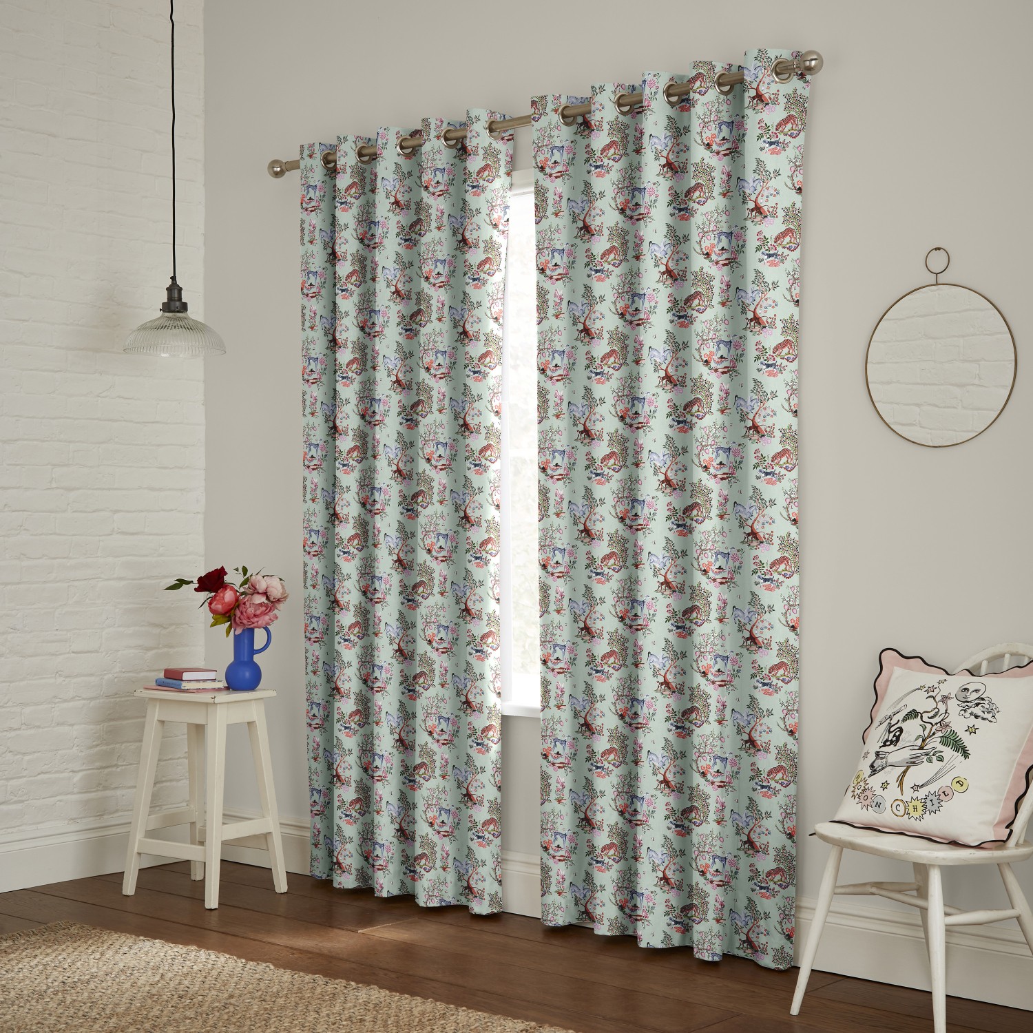 cath kidson magical kingdom mint curtains