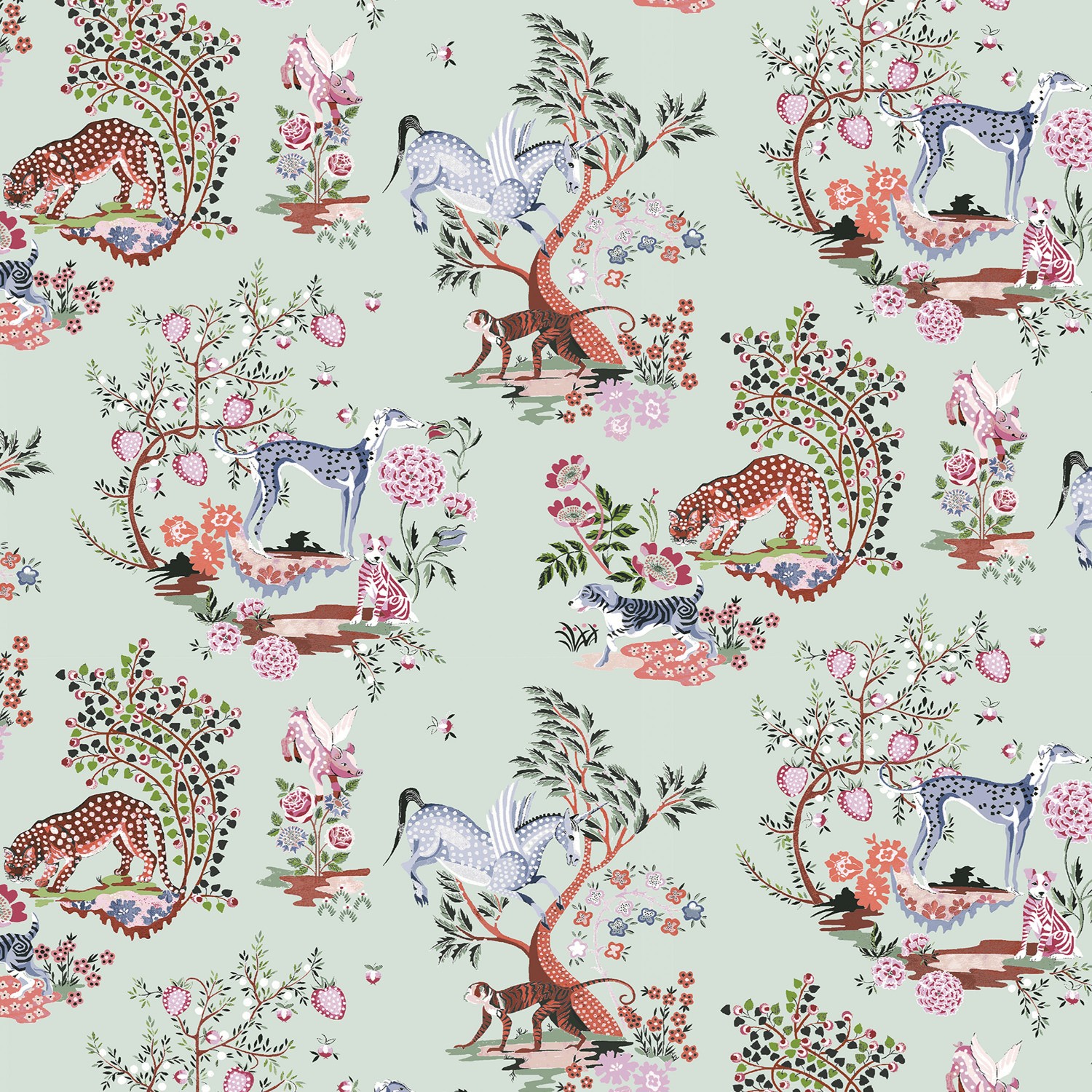cath kidson magical kingdom mint curtains