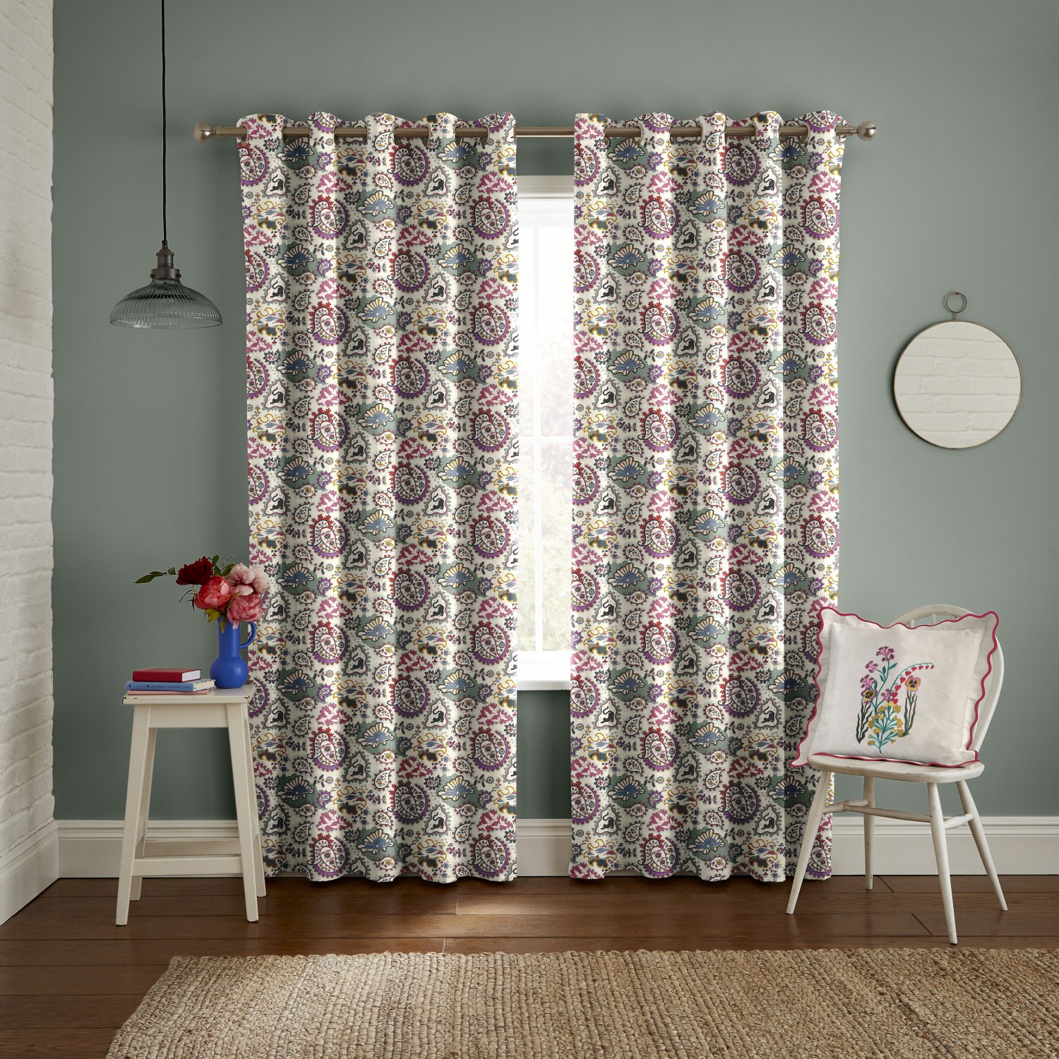 cath kidson paisley patterned curtains