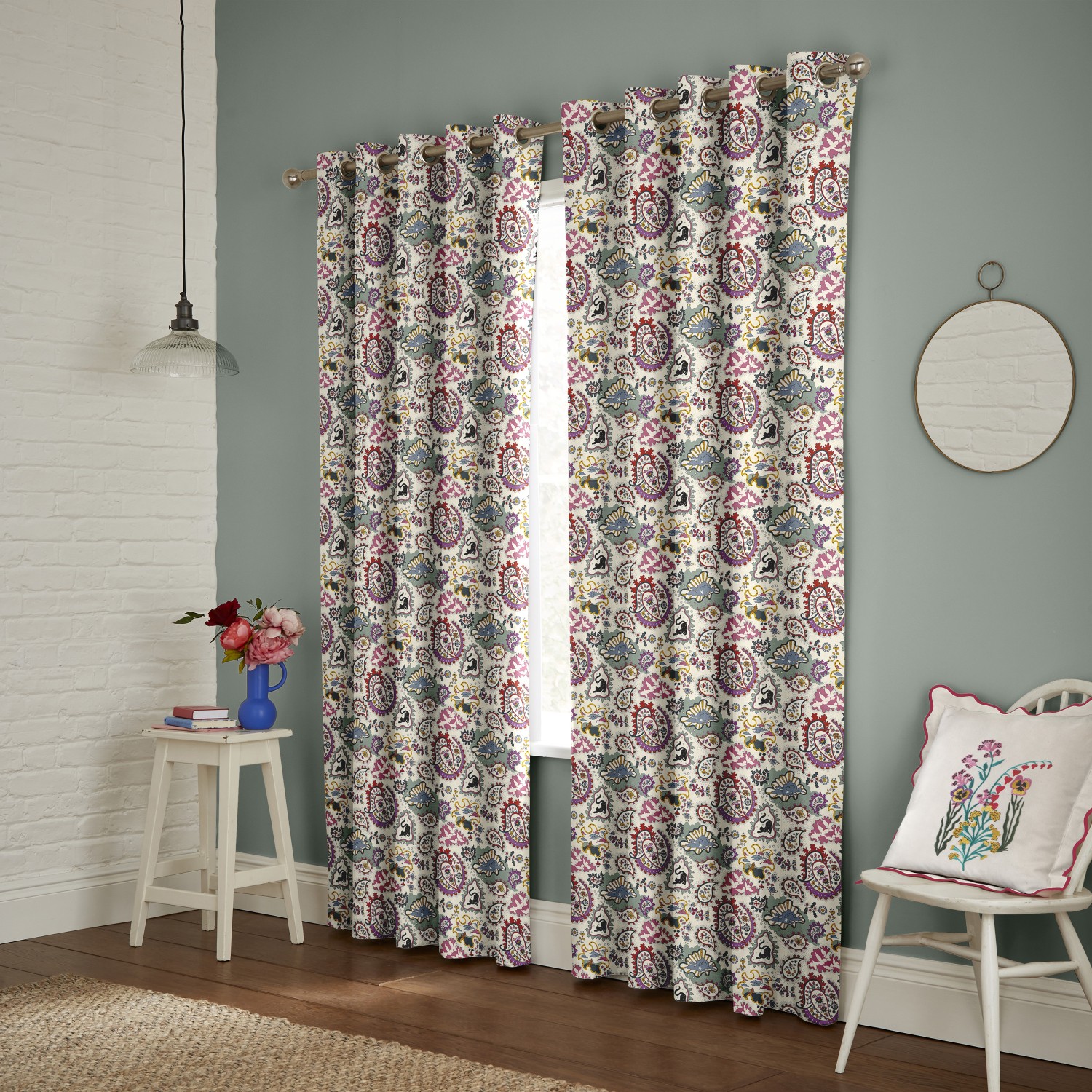 cath kidson paisley patterned curtains