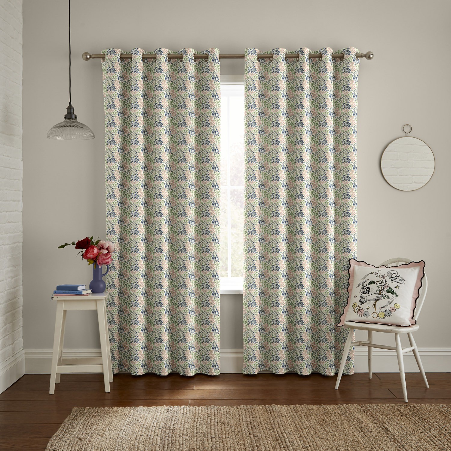 cath kidson bluebells patterned curtains