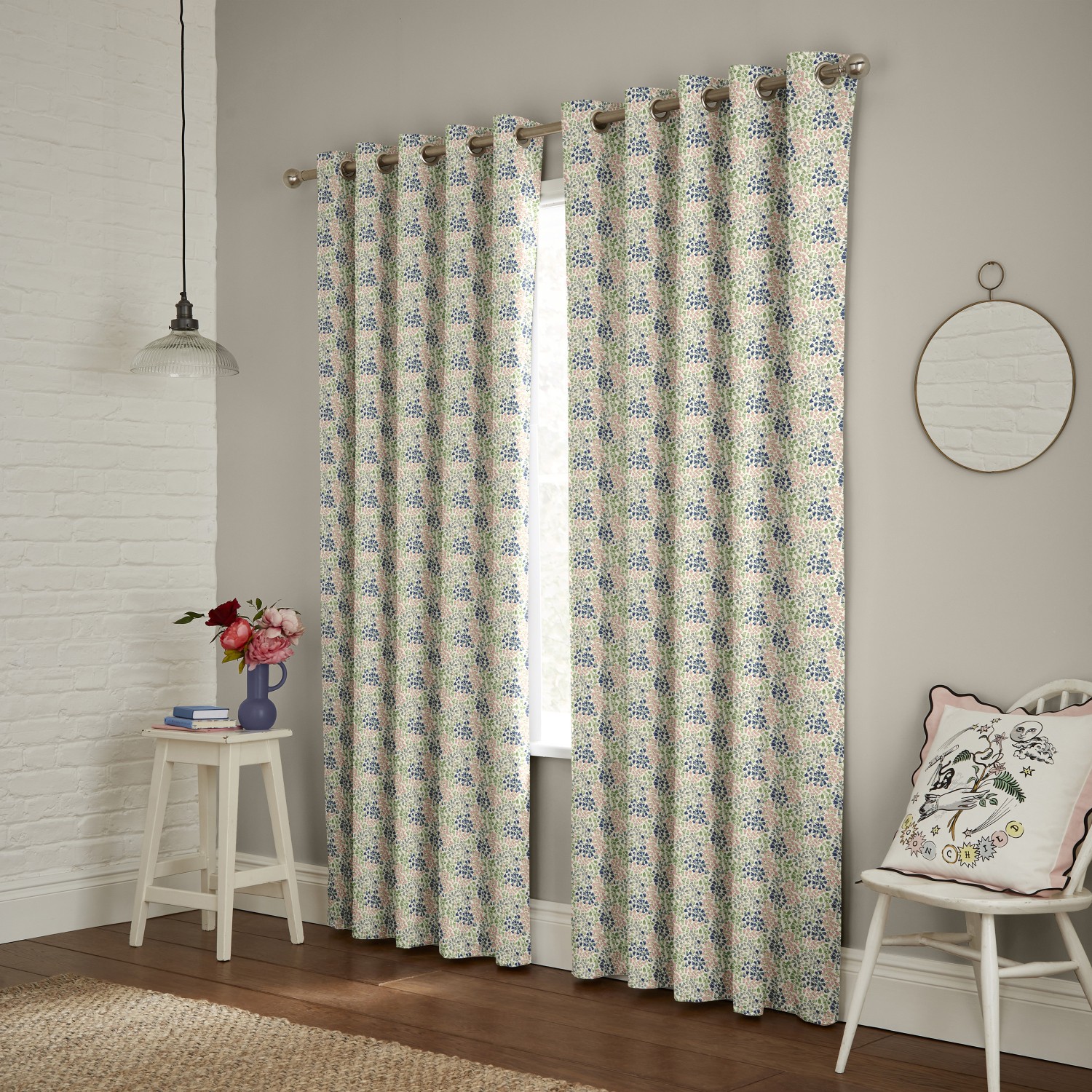 cath kidson bluebells patterned curtains