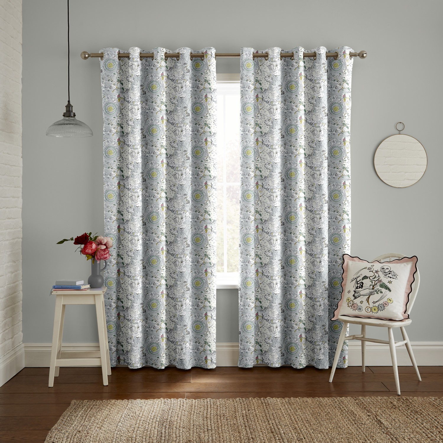 cath kidson power to the peaceful mint curtains