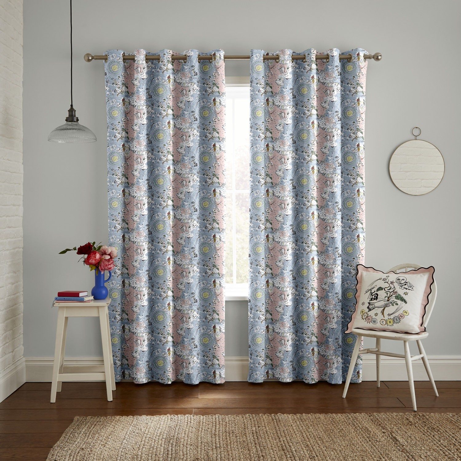 cath kidson power to the peaceful pink and blue curtains