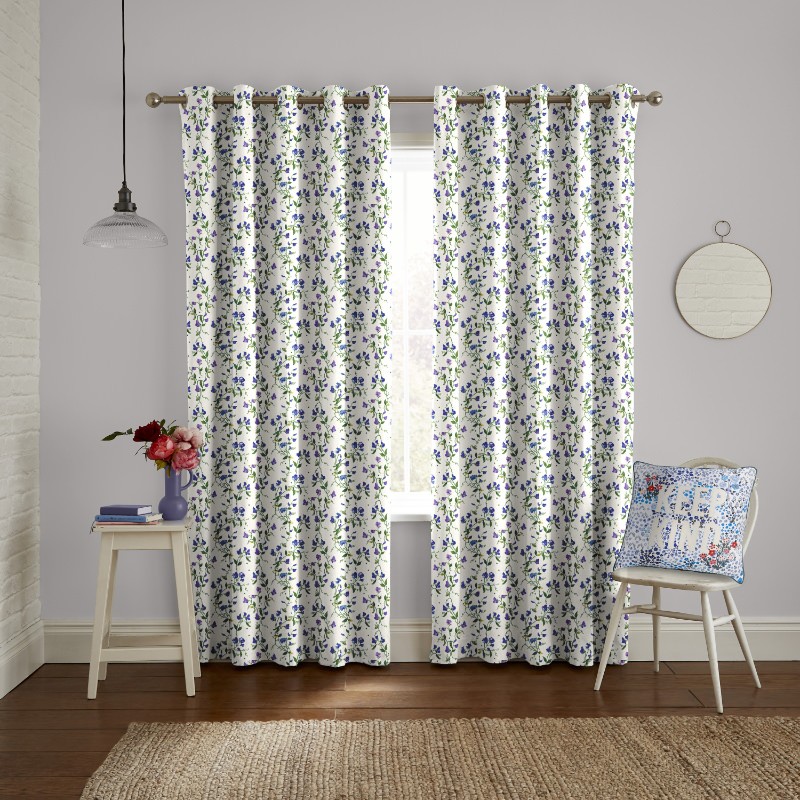 Cath Kidson Sweet Pea Purple Curtains