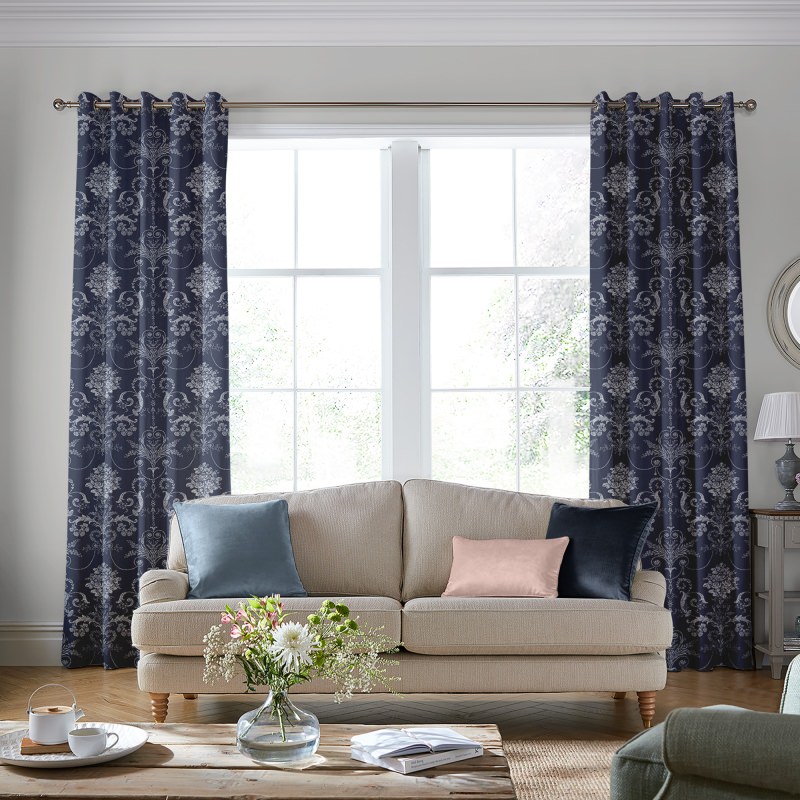 Laura Ashley Josette Midnight Curtains