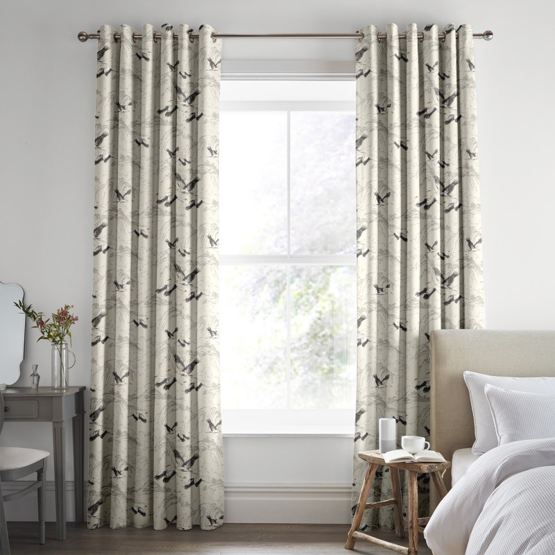 Laura Ashley Animalia Silver Curtains