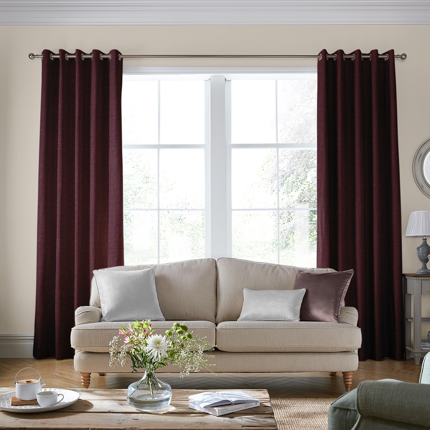 laura ashley swanson dark cranberry curtains